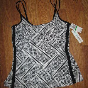 Womens SPLASHLETICS tankini top bathing suit swimsuit sz L Lg  NWT